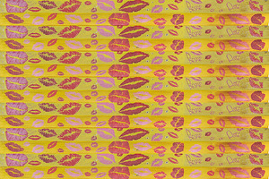 Kiss graphic motif colorful artistic pattern, a Background Photo by DanFLCreativo