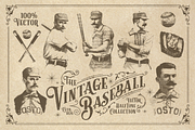 20 Vintage Baseball Elements, an Object Graphic by Chad Alan Steinborn (Thumbnail 2 of 4)