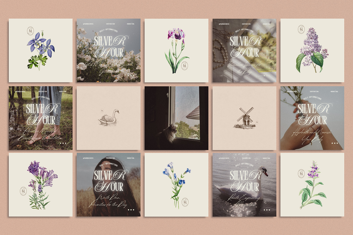 The Romantic Social Media Bundle, a Social Media Template by The Flossy Finch (Photo 5 of 22)
