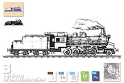 Vintage train, a Transportation Illustration by CatMadePattern (Thumbnail 1 of 4)