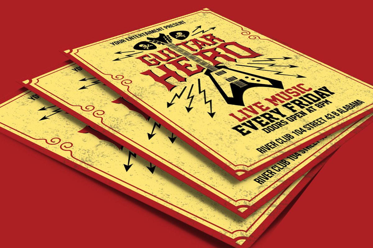 Guitar Event Flyer, a Flyer Template by Muhamad Iqbal hidayat (Photo 3 of 3)