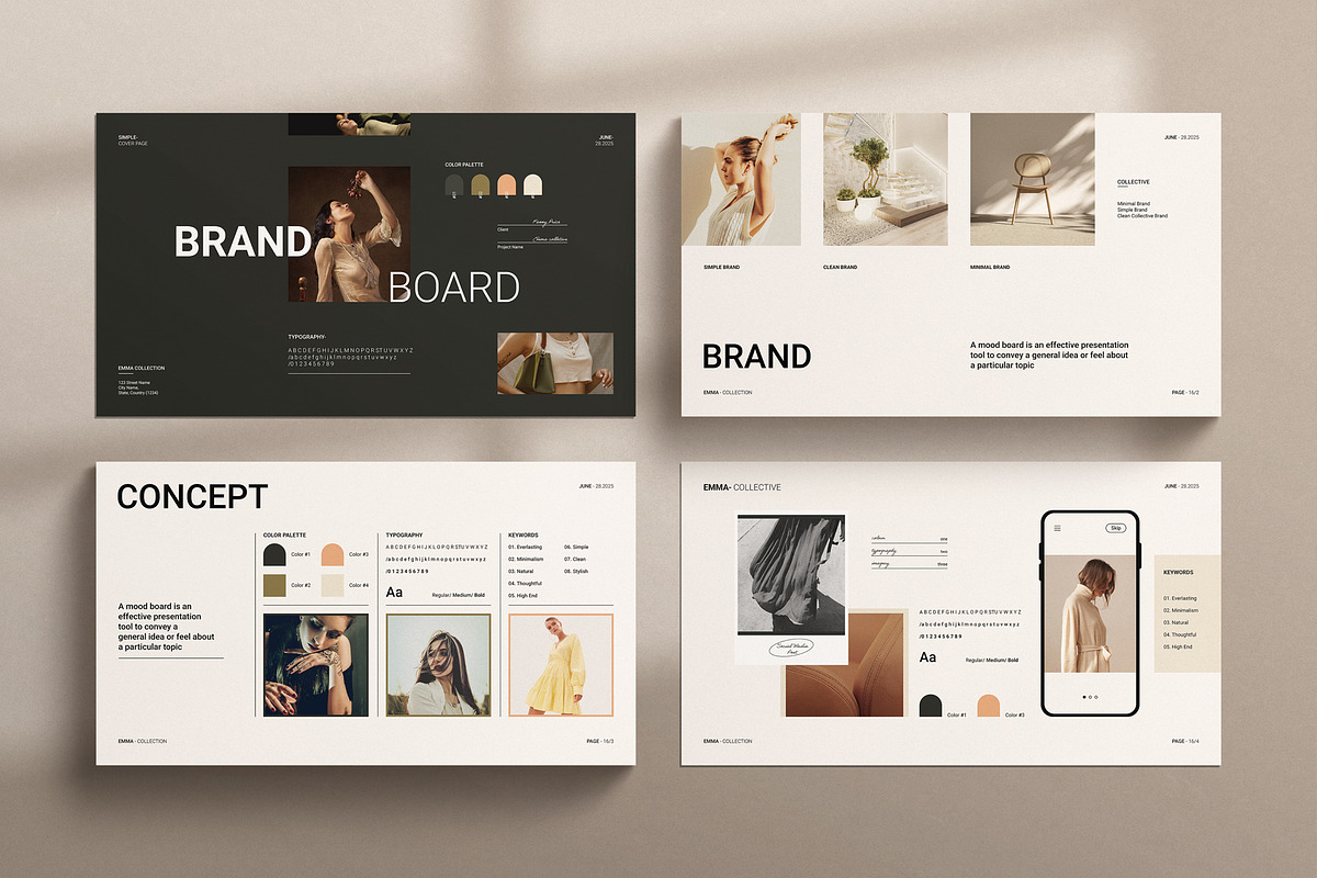 Brand Board Presentation Template, a Presentation Template by ...