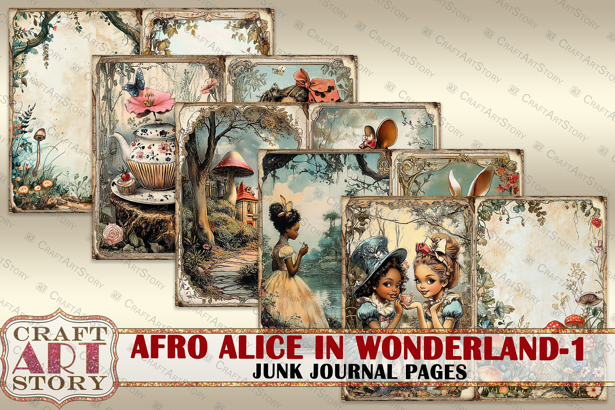 Afro Alice in Wonderland-1, a Person Illustration by CraftArtStory (Photo 2 of 5)