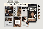 Instagram Posts Hair & Beauty Salon, a Social Media Template by HAYAG Creatives (Thumbnail 1 of 6)