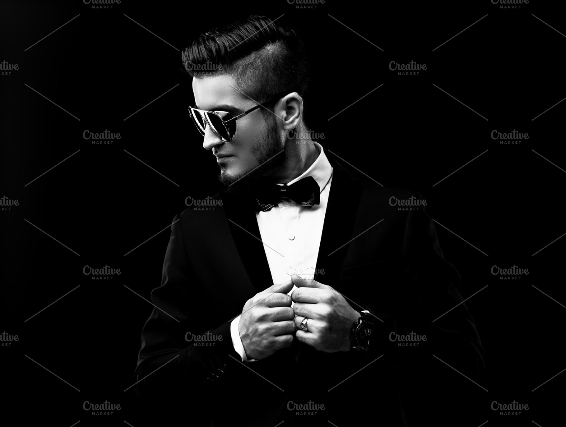 Stylish man in studio containing fashion, man, and suit, a Beauty & Fashion Photo by MaxFrost