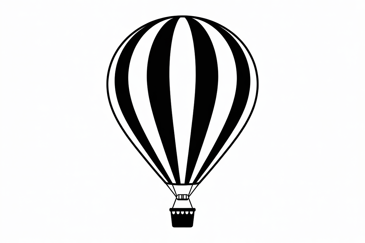 Hot Air Balloon Silhouette Bundle, an Illustration by hafijul (Photo 4 of 5)