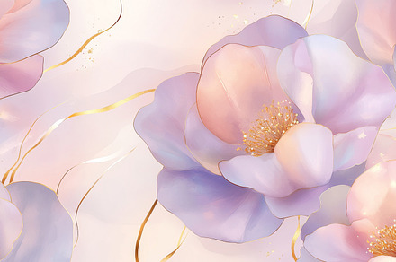 Delicate floral pattern with pastel, a Photo by Dvoevnore photos