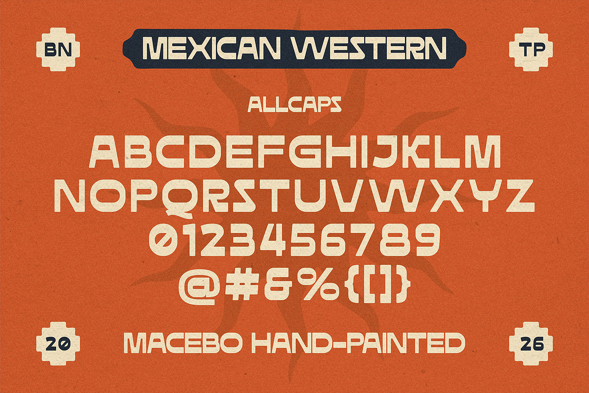 Macebo - Mexican Western Font, a Sans Serif Font by Bentype Studio (Photo 3 of 7)