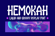 Hemokah - Liquid & Groovy Font, a Handwritten Font by Iqsiart Studio (Thumbnail 1 of 7)