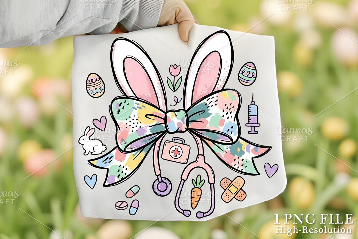 Easter Nurse Coquette PNG, an Illustration by Canvas Craft (Photo 1 of 6)