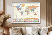 World Map Poster Bundle with Flags, an Education Illustration by AdrianDragne (Thumbnail 5 of 11)