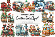Christmas Train Clipart, an Illustration by DreamArtGraphic (Thumbnail 1 of 5)