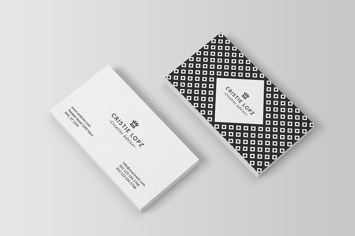 Minimal Pattern Business Card, a Business Card Template by Shahjhan (Photo 2 of 6)
