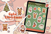 Cute Kawaii Christmas Sticker Set, an Illustration by Dori Debreceni draws (Thumbnail 2 of 4)