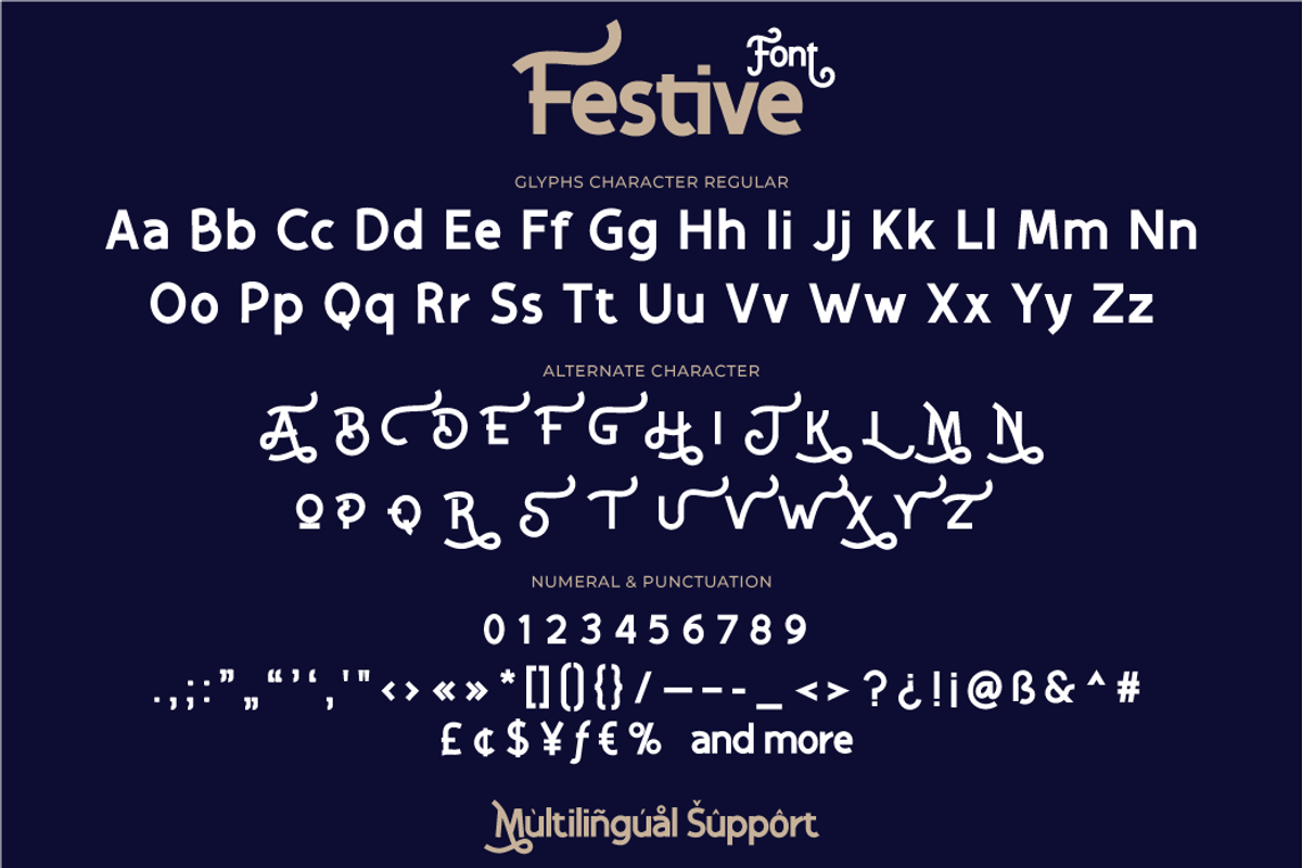 Festive, a Sans Serif Font by twinstd (Photo 3 of 12)