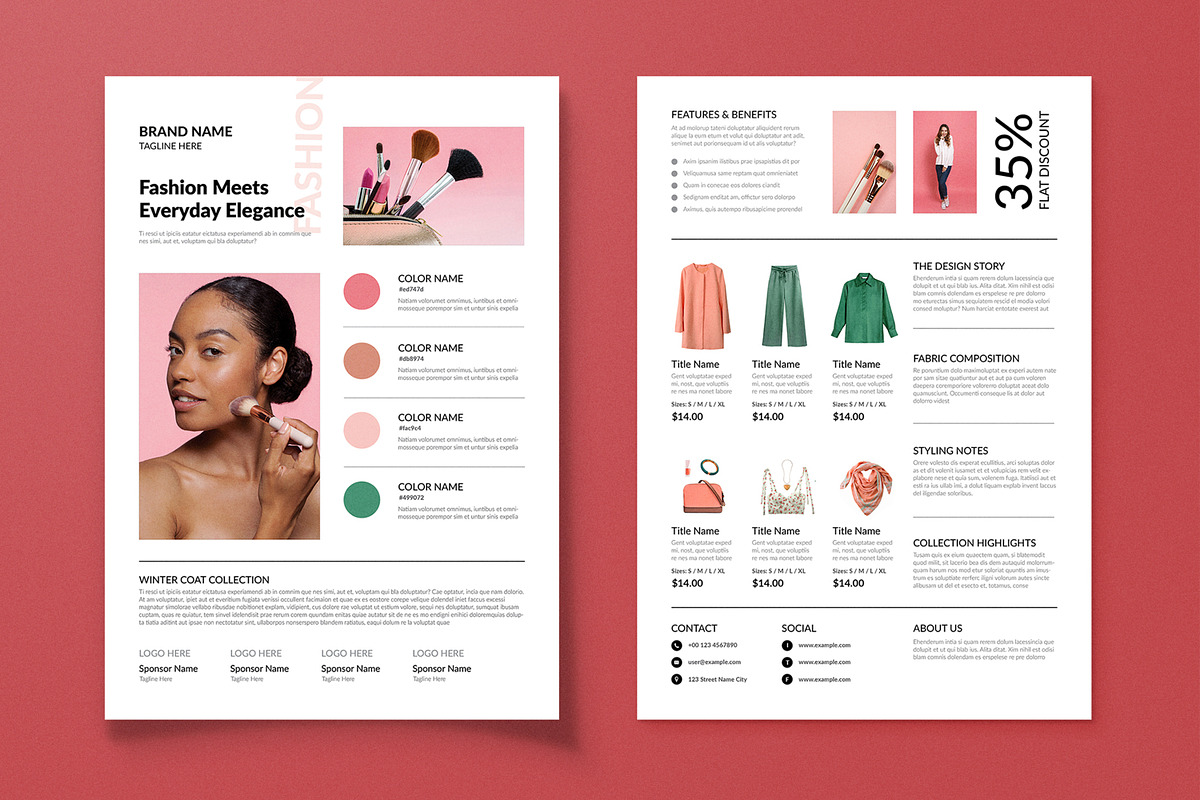 Fashion Catalog Template, a Flyer Template by MightyDesign (Photo 1 of 8)