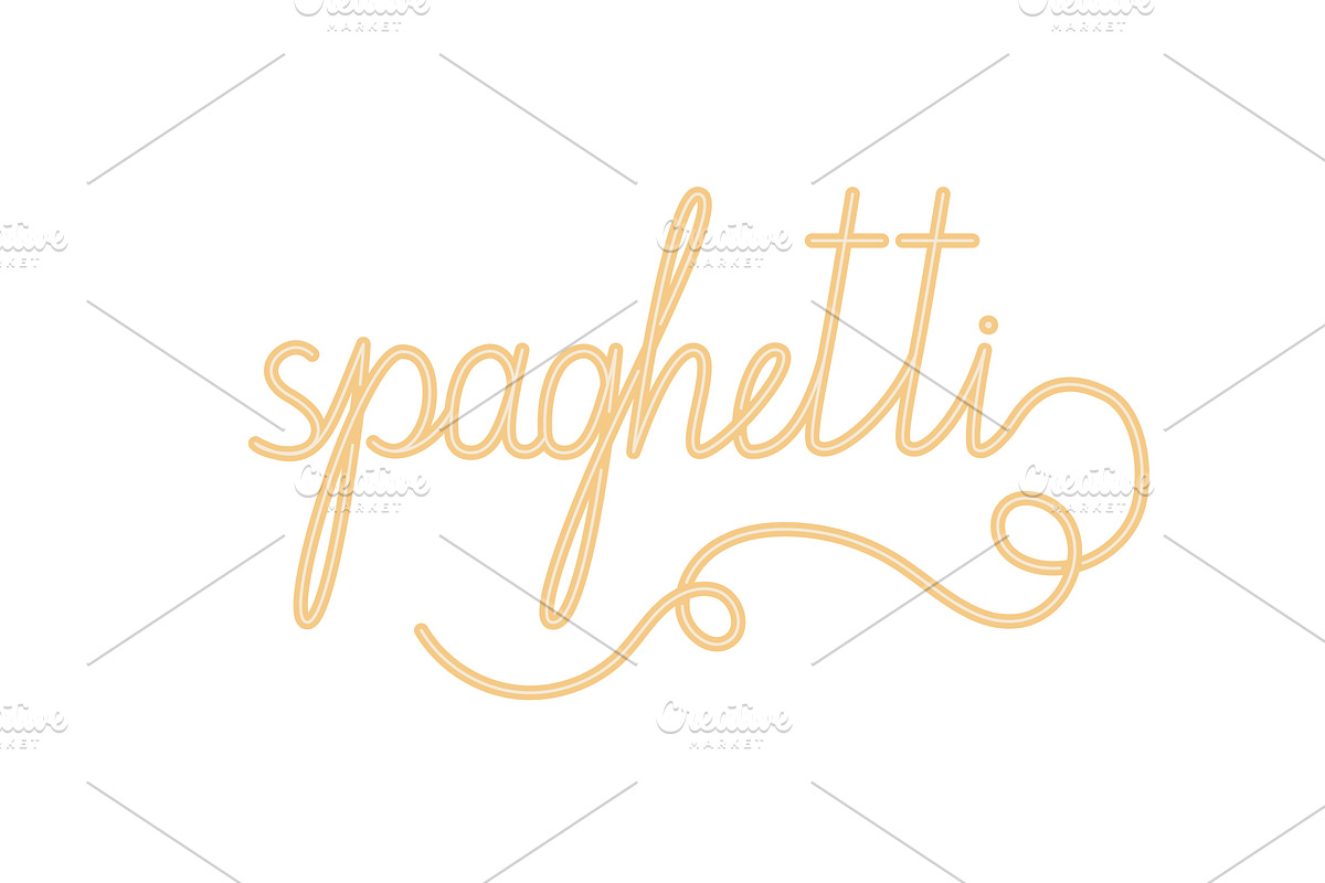 Noodles with letters concept art on, a Food Illustration by Stock-Smart-Start
