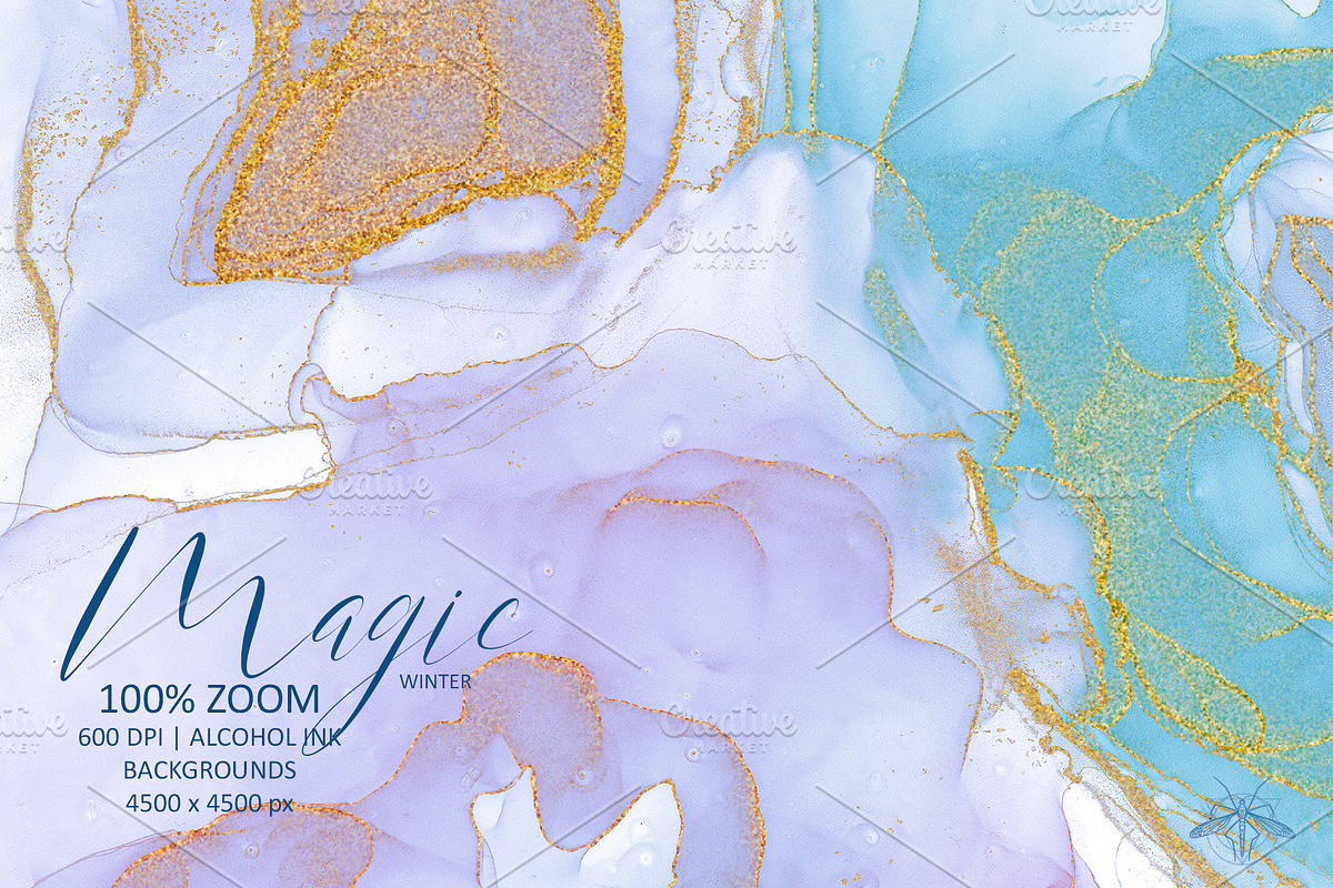 MAGIC WINTER | Ink backgrounds set, a Decorative Illustration by Tanya Vollar (Photo 5 of 12)