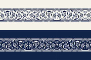 Blue Indian Block Print: Border, a Pattern Graphic by StabuLaRasa illustration (Thumbnail 12 of 16)