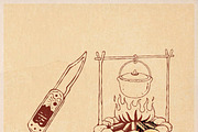 Vintage camping icons, an Object Illustration by Bromz Studio (Thumbnail 4 of 6)