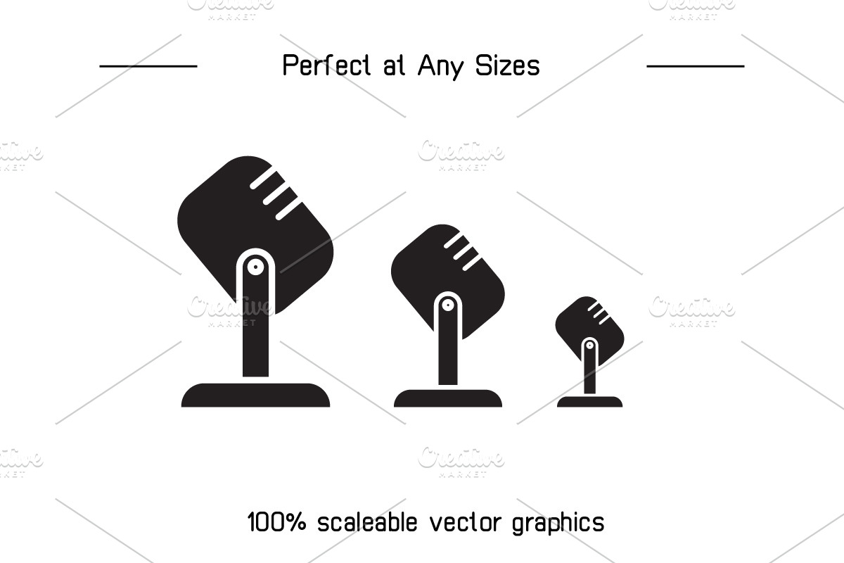 Microphone Icons Set, a Solid Icon by Designfour (Photo 7 of 7)