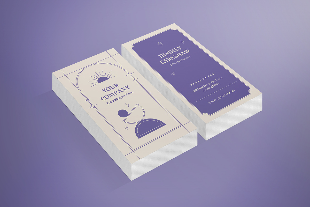 Aesthetic Portrait Business Cards, a Business Card Template by graphicook (Photo 3 of 3)