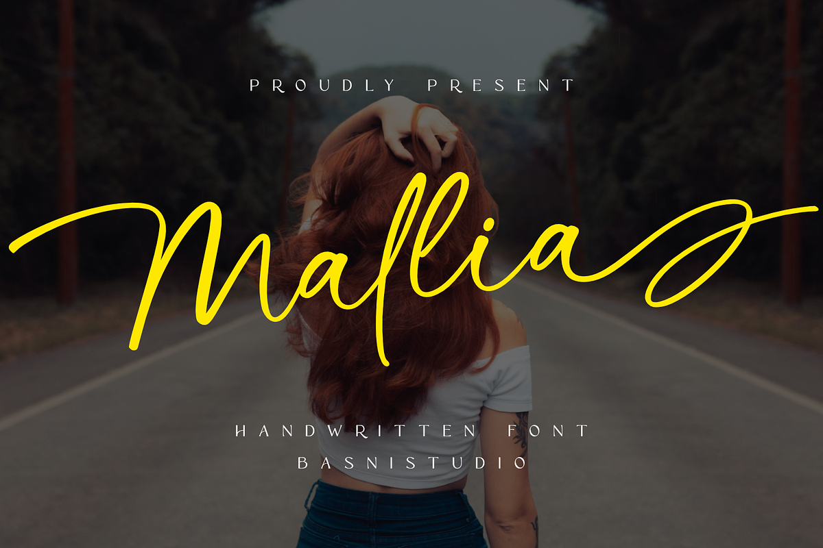 Mallia Handwritten Font, a Script Font by Basnistudio (Photo 1 of 11)