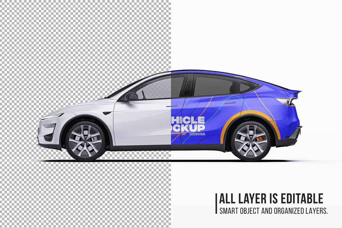 2026 Performance EV Crossover Set, an Advertising Mockup by Halal Graphic Studio (Photo 5 of 12)