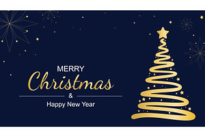 Holiday banner with Christmas and, a Texture Illustration by Tati_Kli