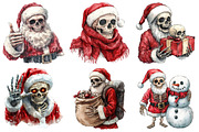 Skeleton Santa Clipart, an Illustration by Daily.Designs (Thumbnail 3 of 4)