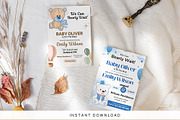 Bear Baby Shower Invitation Template, an Invitation Template by Snapybiz (Thumbnail 4 of 10)