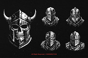10 Bundle Dark Art Skull Warrior, an Illustration by Morspective (Thumbnail 3 of 7)