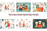 Family Christmas Digital Papers, a Person Illustration by VetalStock (Thumbnail 1 of 2)