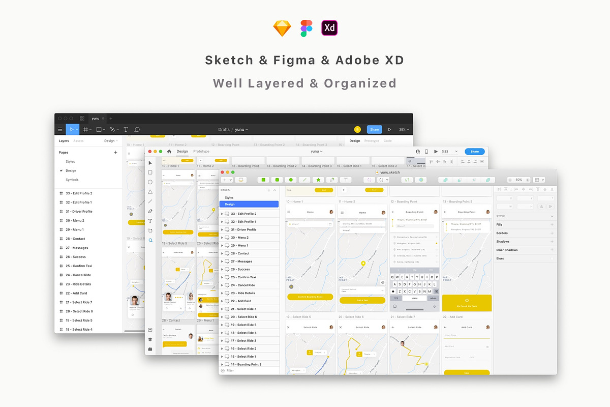 Yunu - Taxi App UI Kit, an App Template by Betush (Photo 5 of 6)