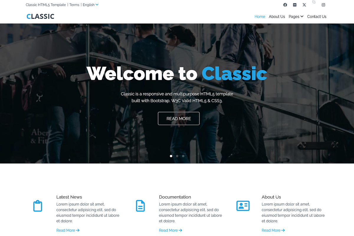 Classic - Minimal HTML5 Template, a HTML Template by ColorsThemes (Photo 2 of 3)