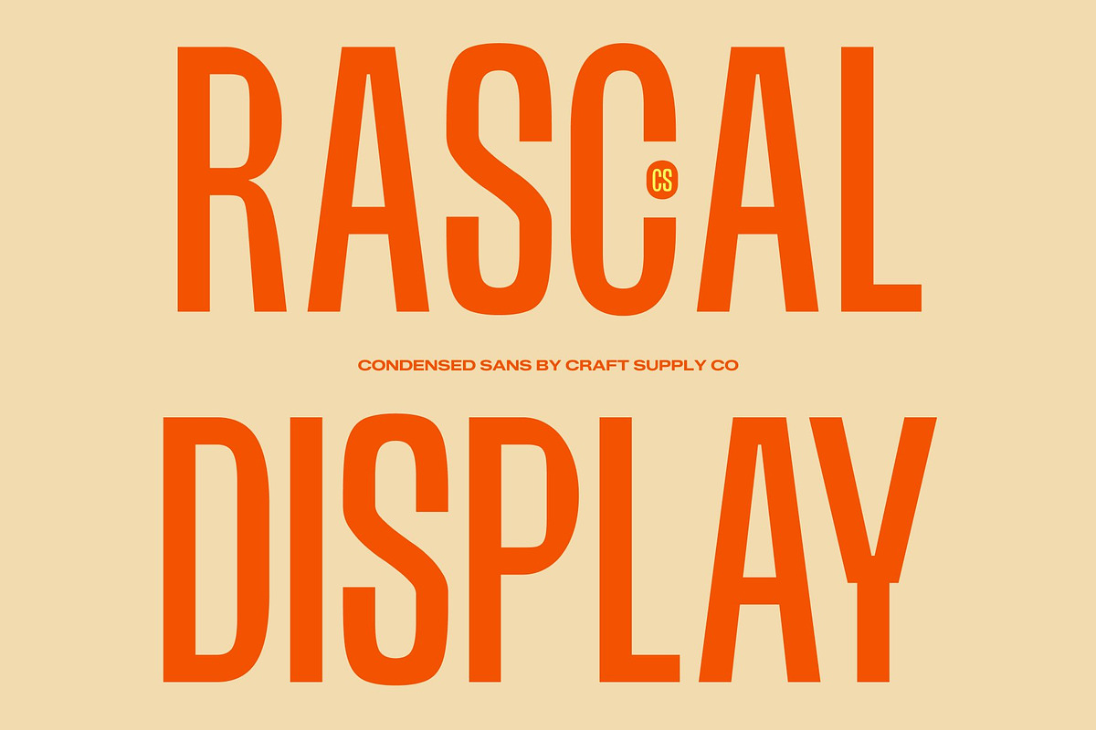 CS Rascal – Condensed Font, a Sans Serif Font by Craft Supply Co. (Photo 1 of 8)