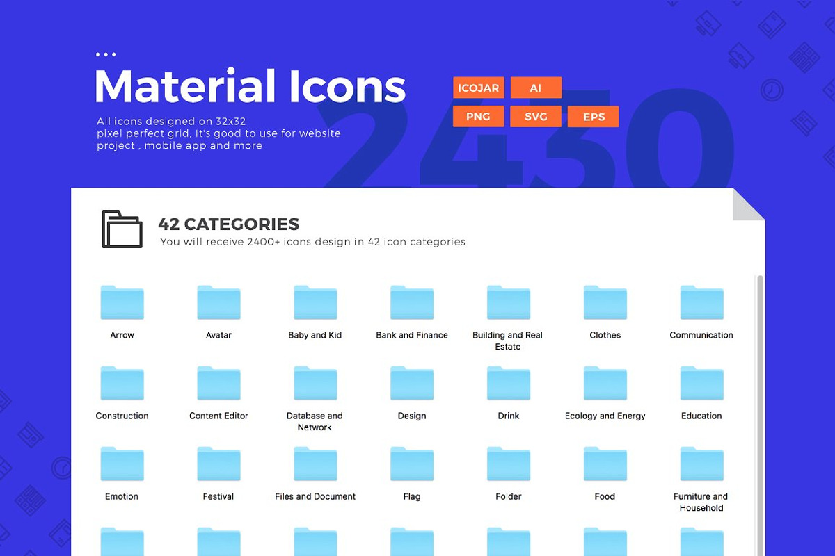 2430 Material Icons, an Outline Icon by Illustrato (Photo 6 of 10)