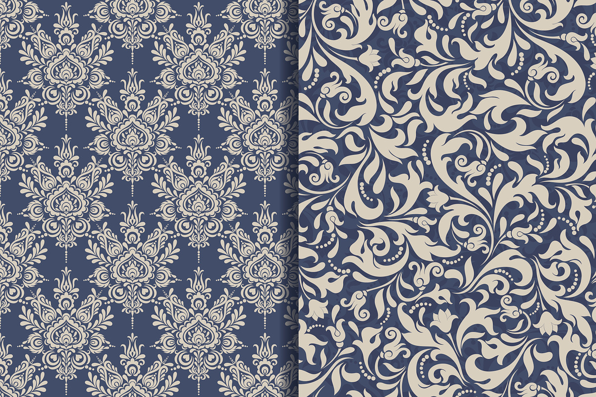 Set of 10 seampless pattern Baroque, a Pattern Graphic by NataLito (Photo 2 of 6)