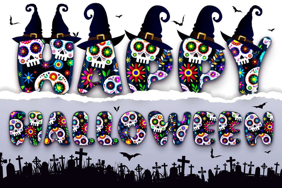 Skull Party Font, a Sans Serif Font by Nobu Collections (Photo 2 of 7)