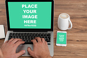 Mockup for MacBook Pro and iPhone6, an iPhone Mockup by Made by Mancie (Thumbnail 3 of 5)