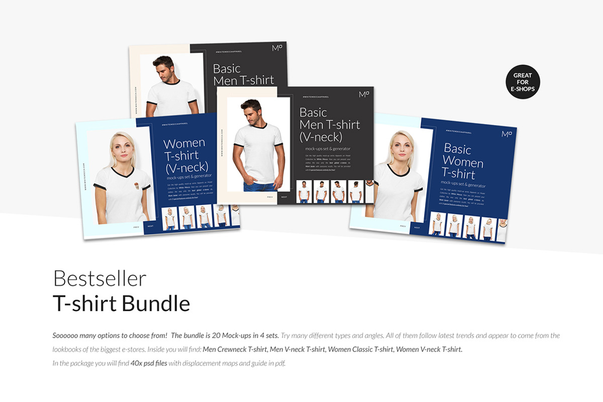 T-SHIRTS BUNDLE 20xMock-ups + DEMO, a Books & Magazine Mockup by Apparel_Mockups (Photo 5 of 28)