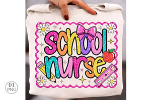 School Nurse Bow PNG Sublimation, an Illustration by Libby Wishes