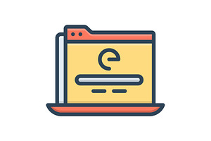 Browsers website color icon, a Duotone Icon by Creative priyanka