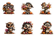 Whimsical Woodland Harvest Animal, a Seasonal Illustration by CreationArt (Thumbnail 4 of 5)