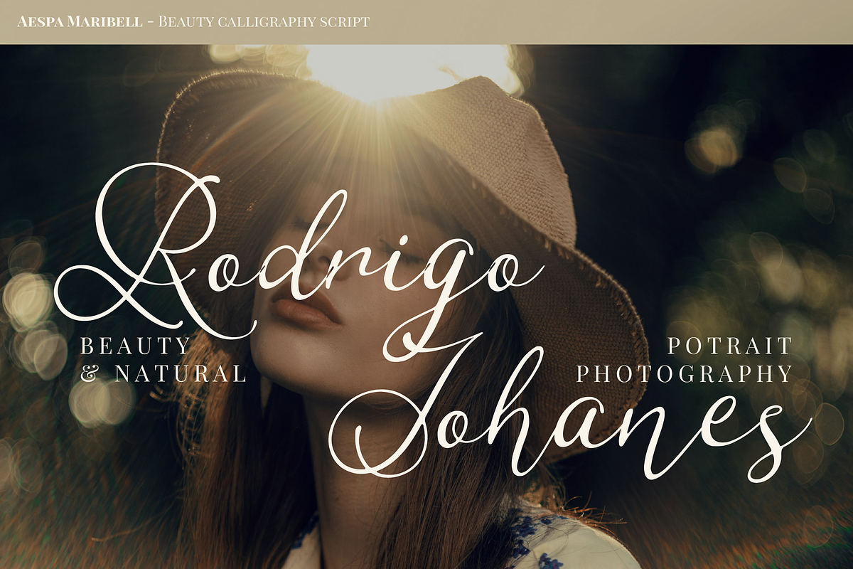 Aespa Maribell | Beauty Calligraphy, a Script Font by Denustudios (Photo 3 of 15)