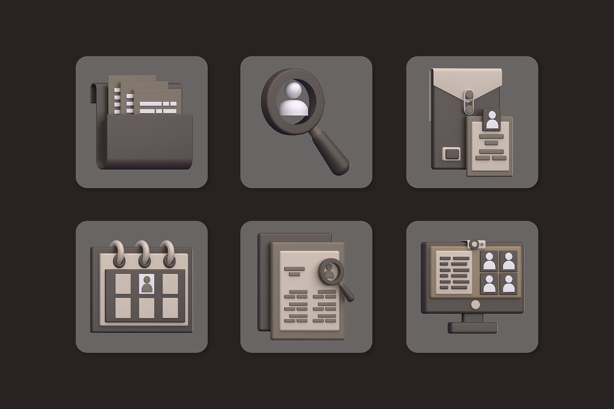 Job and Recruitment 3D Icon Pack, an Object 3D Model by Rishsketch (Photo 9 of 9)