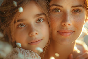 A warm moment between a mother and daughter, highlighting their connection and, a Person Photo by ImageMir
