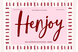 Henjoy Handmade Brush Script Font