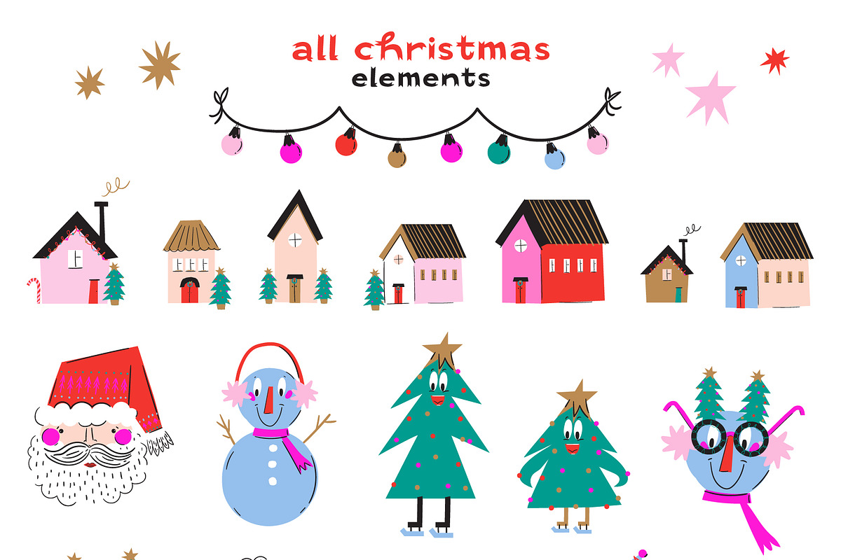 Cute Christmas & New Year BUNDLE, a Seasonal Illustration by Ruslana Lubenets (Photo 54 of 104)