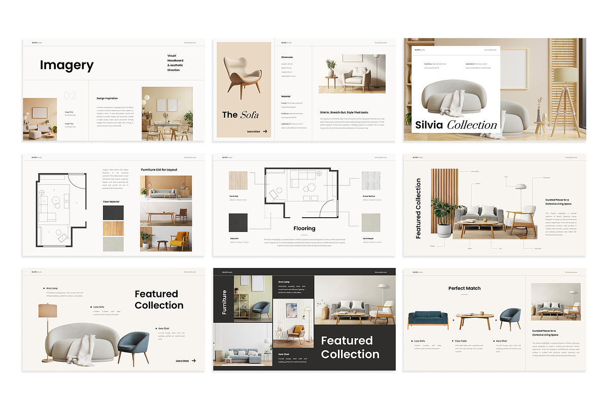 Rene Modern Furniture Google Slides, a Presentation Template by kylyman (Photo 6 of 7)